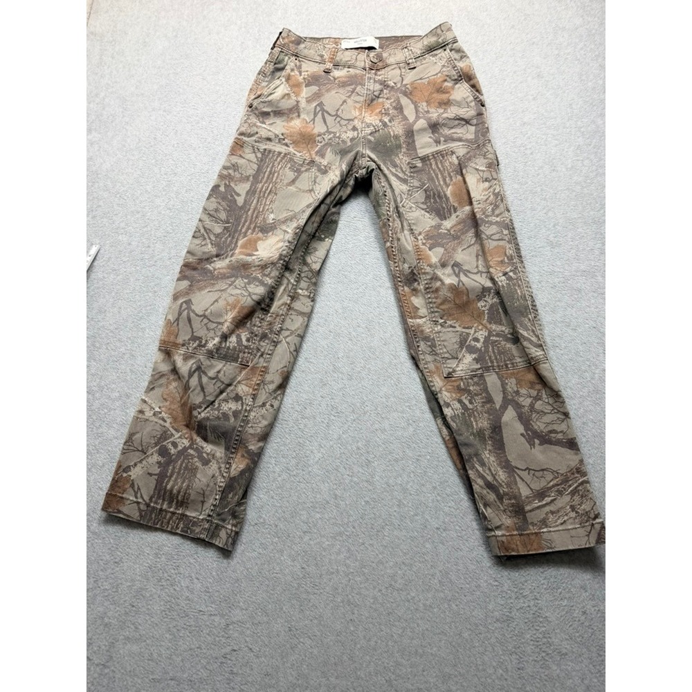 Hollister Epic Flex Camo Utility Pants Mens 29X30 Straight Double Knee Forest